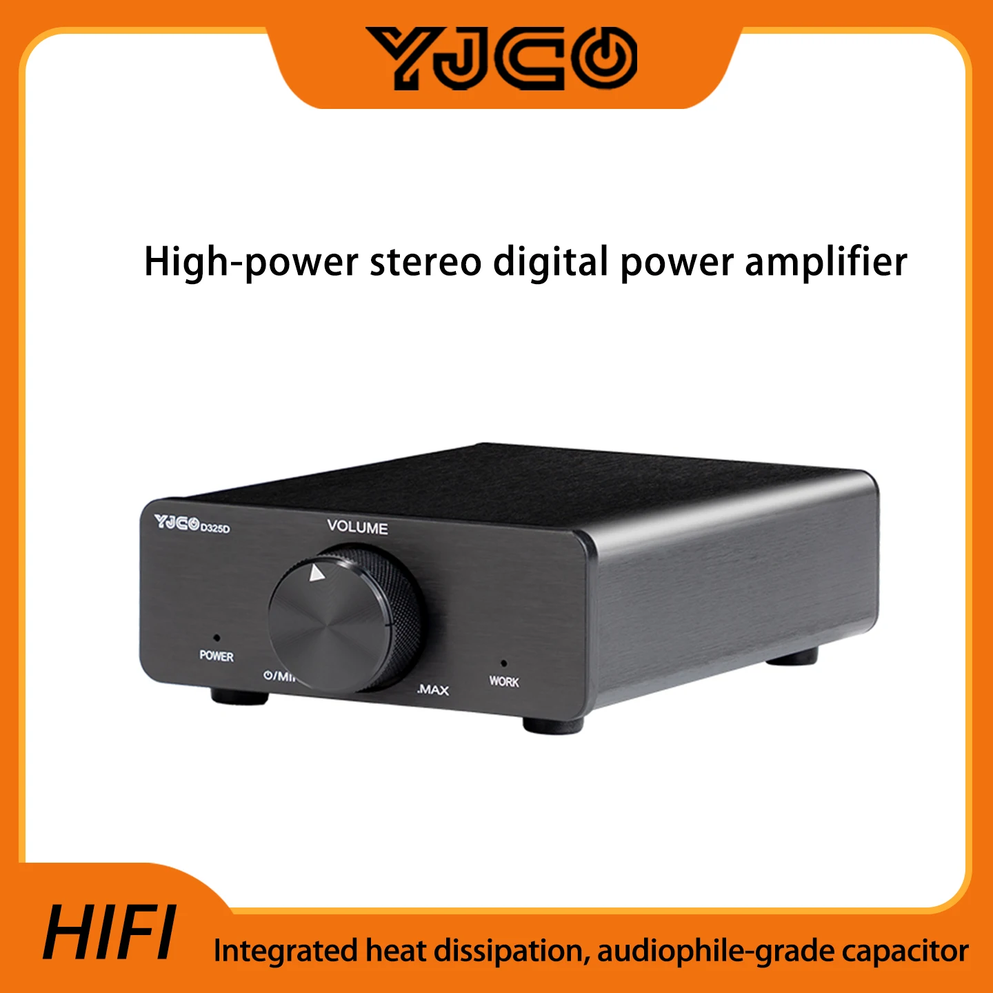 YJCO D325D High-Fidelity Audiophile Amplifier TPA3255 Dual-Channel Hi-Fi Power Amplifier 2.0 Stereo Home Theater Audio 300Wx2