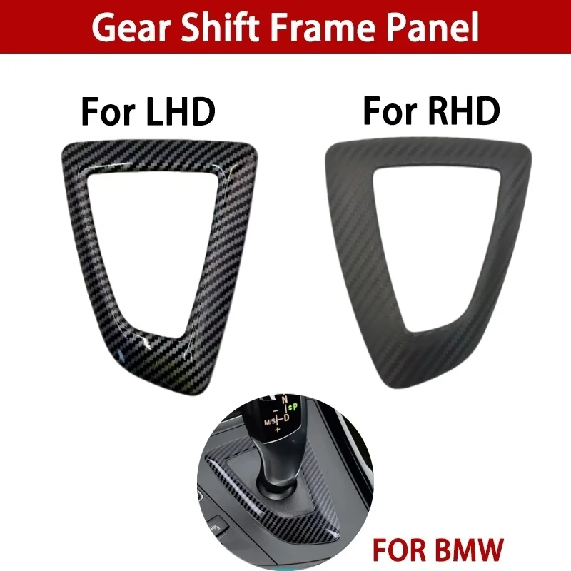 Carbon Fiber Texture ABS Gear Shift Knob Panel Cover Trim Frame For BMW 1 2 3 4 Series F20 F21 F22 F23 F30 F31 F32 F36 F34 F35