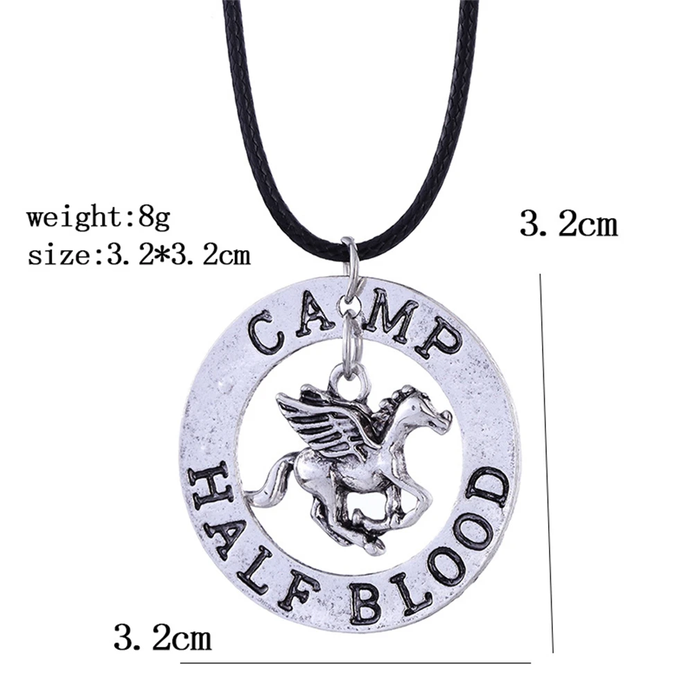 Fashion Jewelry Charm Percy Jackson CAMP HALF Blood Flying Horse Pendant Necklaces Men Women Gifts