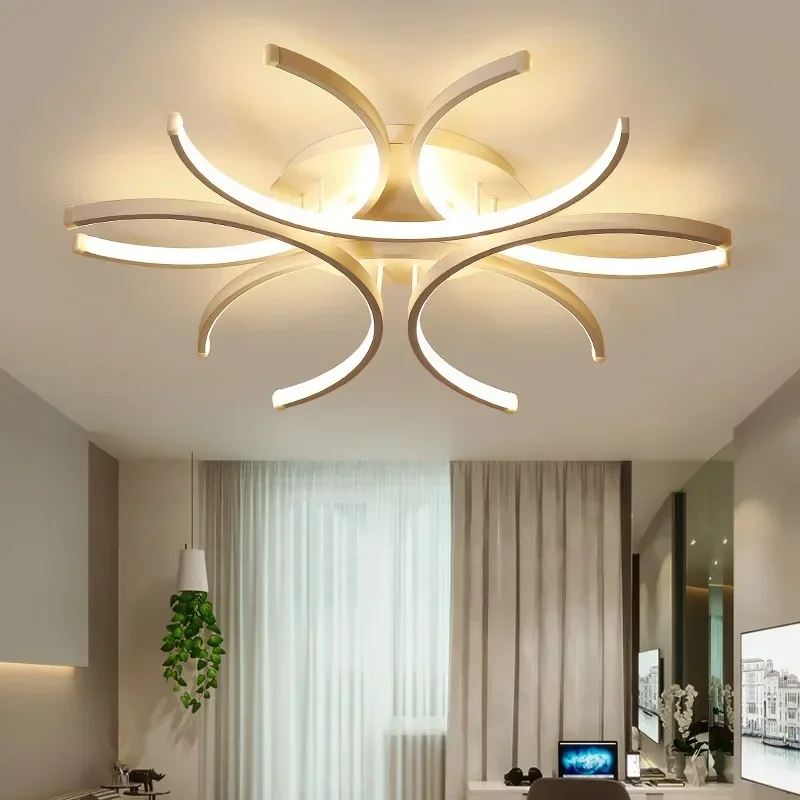 Imagem -02 - Modern Luxury Led Chandelier Lights Lâmpadas Suspensas para Teto Home Decor Sala de Estar Quarto Jantar Luminárias