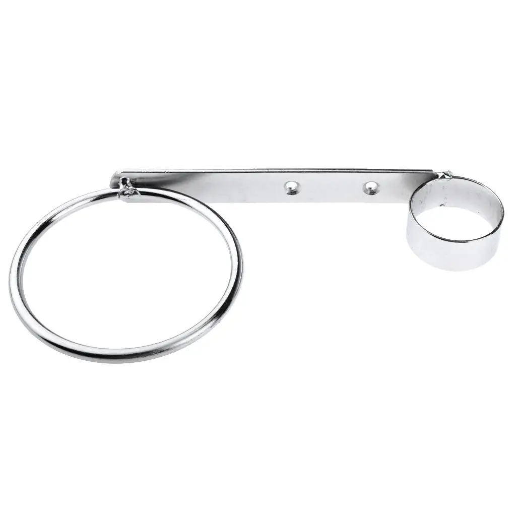 Round Hair Dryer And Chrome Straightener Holder for Hairdresser