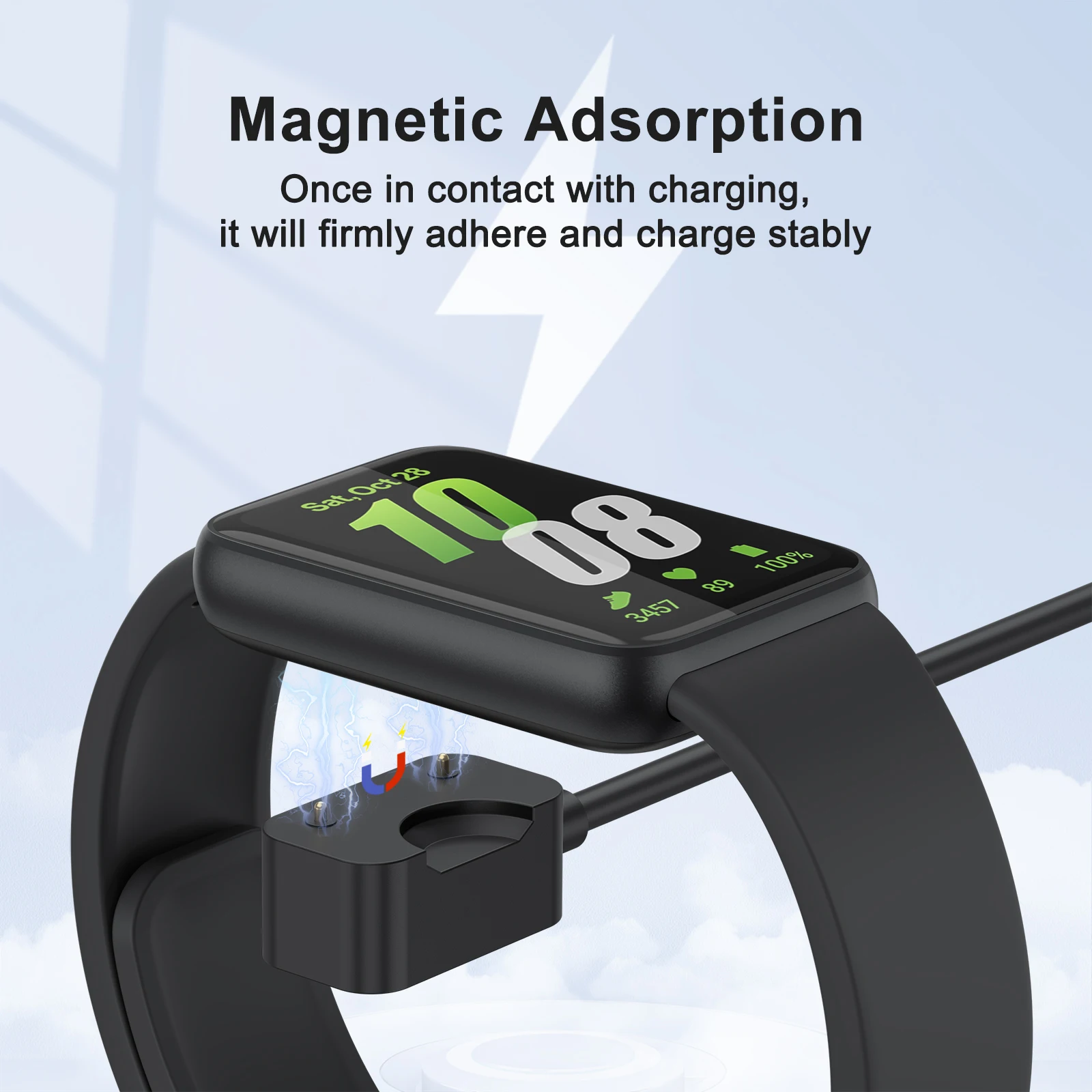 شاحن USB 100 سم لهاتف Samsung Galaxy Fit 3 محول كابل شحن مغناطيسي لملحقات الساعة الذكية Samsung Galaxy Fit 3