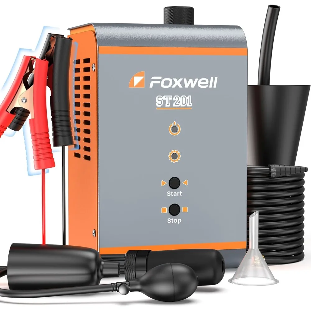 

ST201 Автомобильный детектор утечки дыма со встроенным воздушным насосом, вакуумный выхлоп топлива высокого давления 0,8-1,2 бар