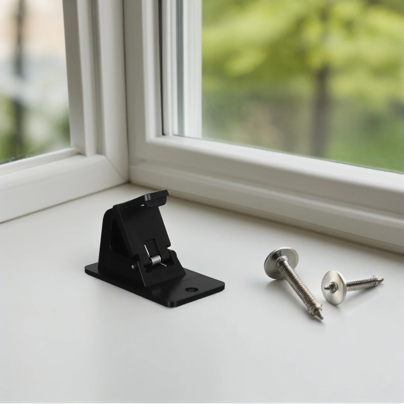 

2Pairs Curtain Rod Brackets Heavy Duty No Drill Wall Mount Support for Shower Curtain Drapery Bedroom Bathroom Hardware