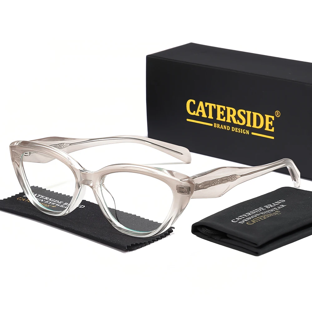 

Очки CATERSIDE Fashion Frames для мужчин и женщин в стиле панк, с защитой от синего света, с дужками из целлюлозного пропионата, дизайнерские