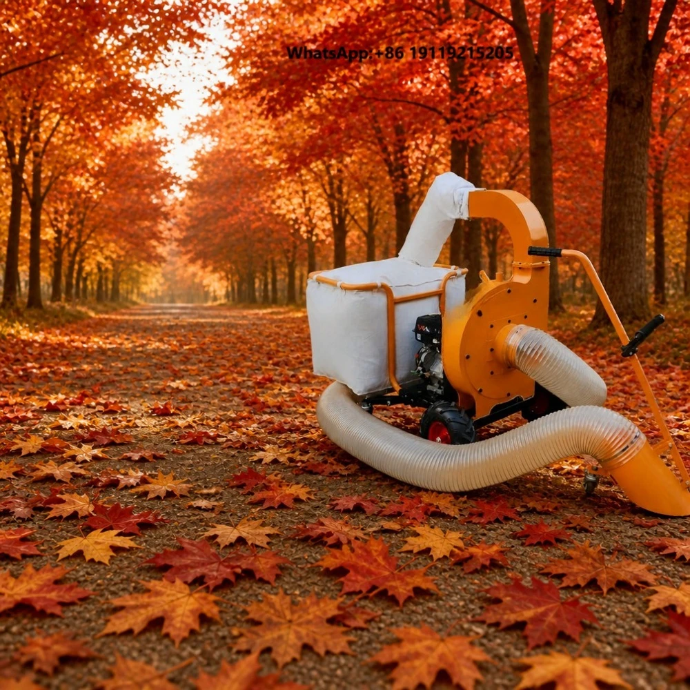 CE Certified Wheeled Leaf Vacuum with Collection Bag for Commercial Landscaping and Municipal Parks