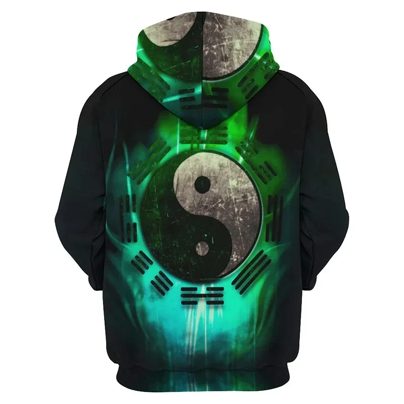 New 3D Print Yin Yang Graphic Sweatshirts Fashion Eight Gossip 3D Printed Hoodies For Men Casual Streetwear Women Hoodie Tops