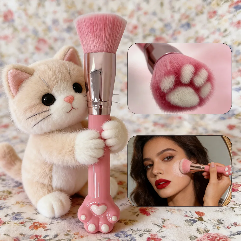 Claw Shape Single Makeup Brush Loose Powder Eye Shadow Blending Eyebrow Brush Girly Beauty Tools