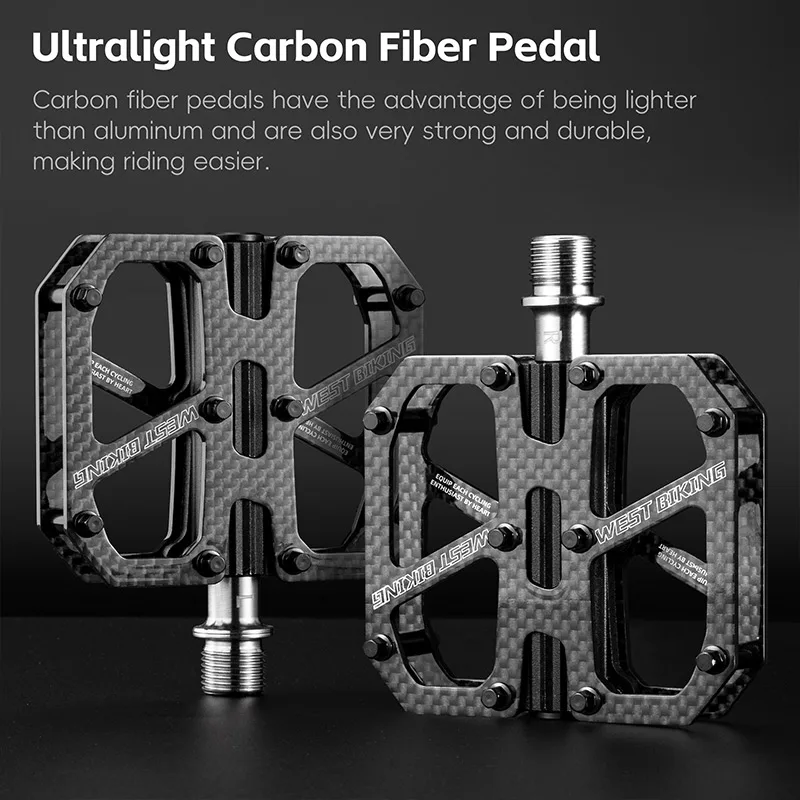 

Bike Pedal Ultralight T700 Carbon 3 Bearing Bicycle Anti-slip MTB Road Mountain Cycling Flat Pedals Bike Accessories
