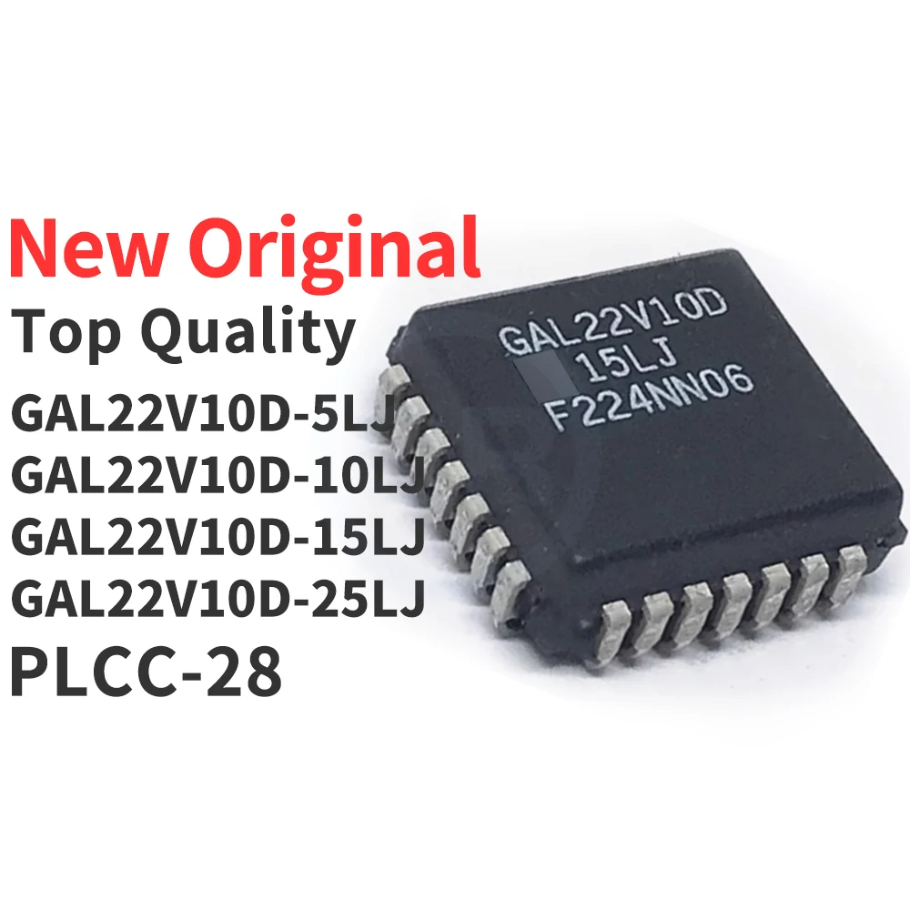 

(10 Pieces) GAL22V10D-5LJ GAL22V10D-10LJ GAL22V10D-15LJ GAL22V10D-25LJ PLCC-28 New Original