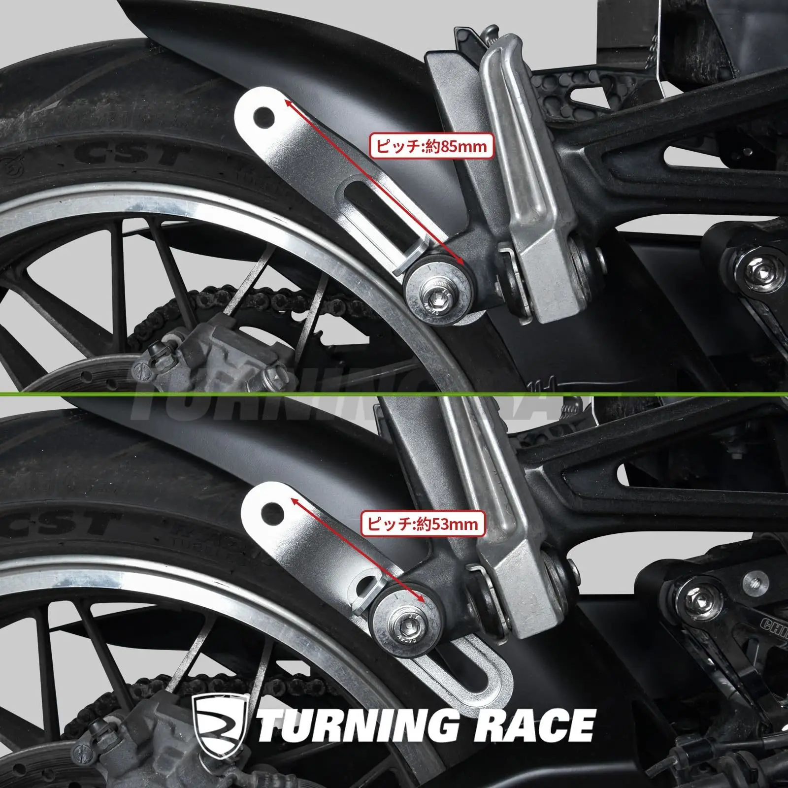 Für Kawasaki Z900RS / CAFE 2018–2026, verstellbare Auspuffhalterung für Aftermarket-Auspuff, CNC-Aluminium, individuelle Halterung – Detail 2