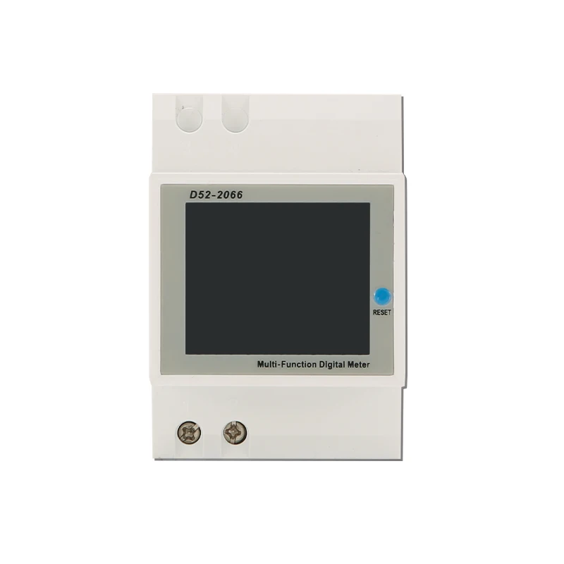 Color LCD Screen Single-phase Household Smart Watt-hour Meter Guide Rail Type 220V Voltage Current Power Frequency Factor Meter