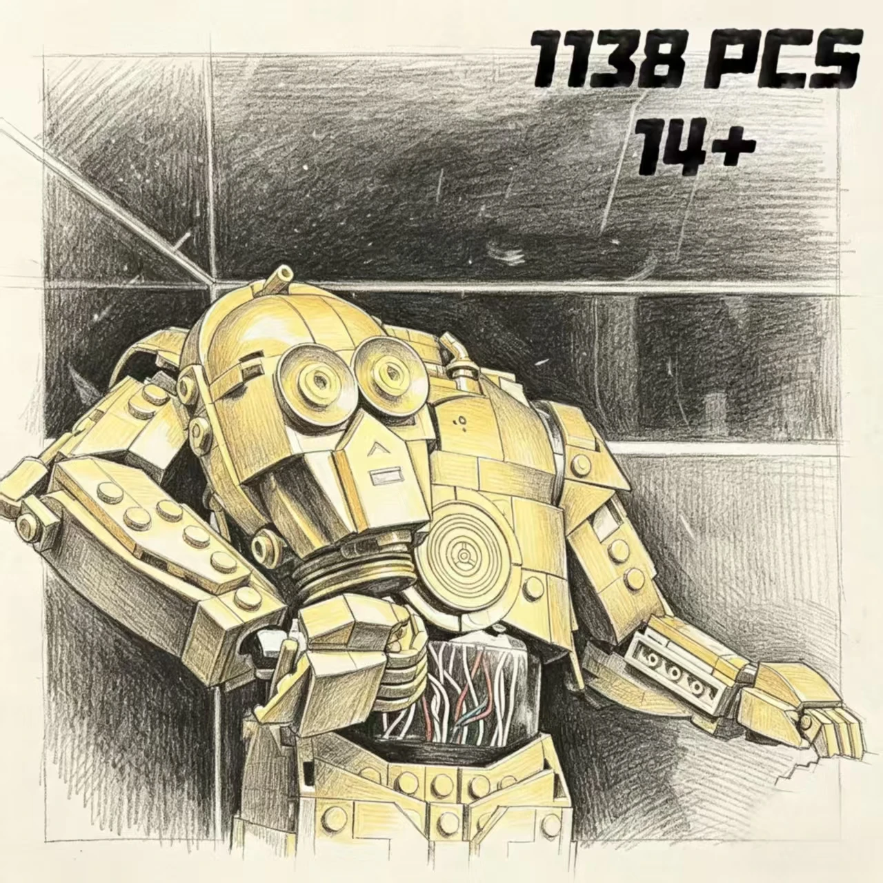 The new MOC Gold 1138PCS Robot Stellar Battle Series Assembly Desktop Displaypiece is an excellent gift option.