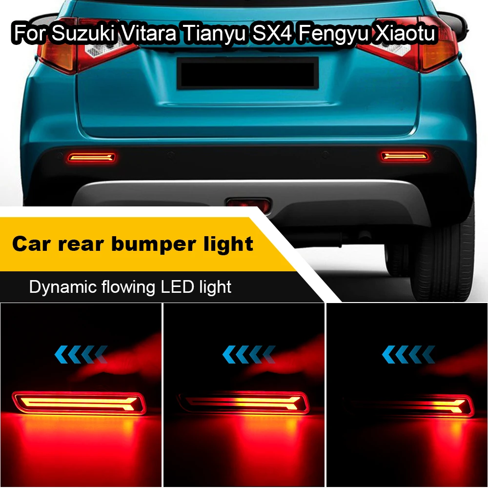 For Suzuki Vitara Tianyu SX4 Fengyu Xiaotu LED Car Rear Bumper Lamp Warning Brake Light LED Dynamic Light