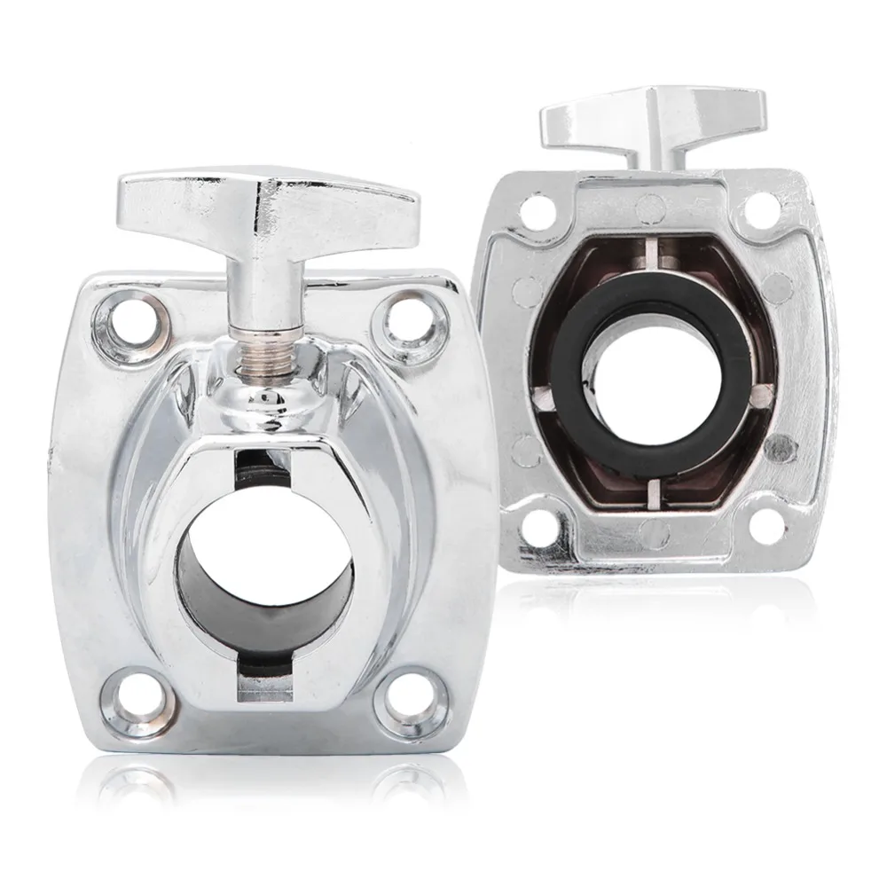 ​Zinc Alloy Drum Kit Holder Base Plate​ ​Silver ​Secure Mounting​ ​Tom Mount Bracket​ Clamp Mounts​ ​Cymbal Holder Clamp
