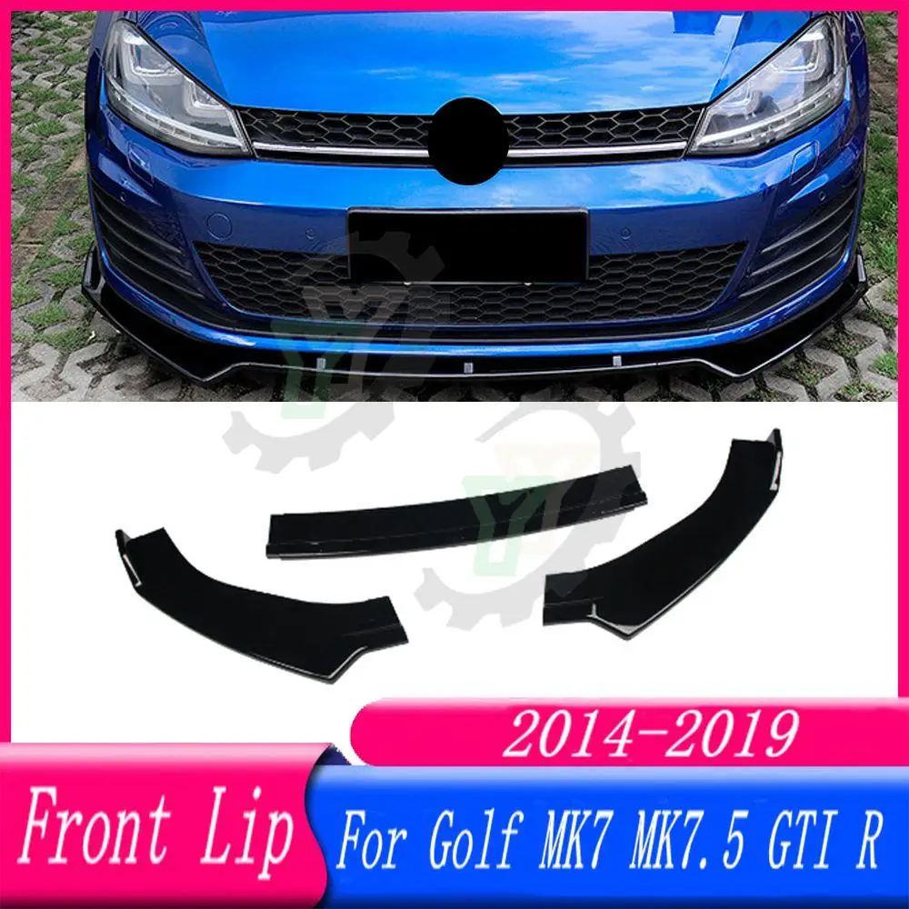 

Car Front Bumper Lip Spoiler Diffuser Body Kit Cover Guard For Volkswagen For VW Golf MK7 MK7.5 GTI GTR GTD 2014 2015 2016-2019