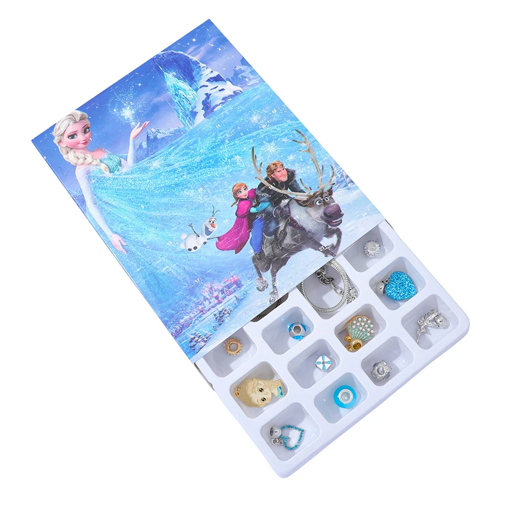 Figura de princesa Elsa de Frozen de Disney, colgante artesanal, calendario de Adviento, caja ciega sorpresa, juguete para regalo, accesorio para fanáticos de las películas