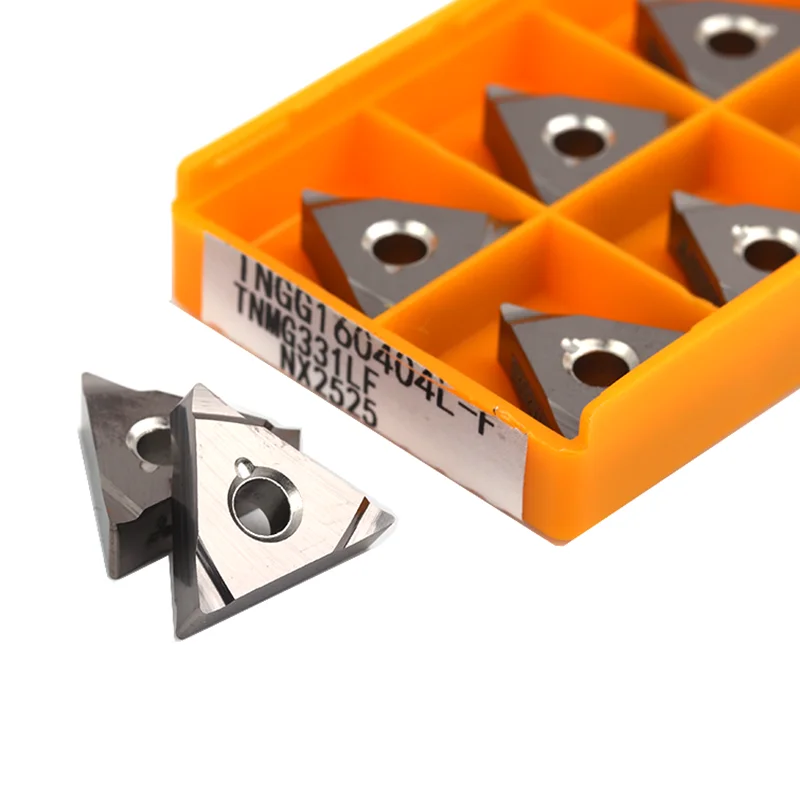 10pcs TNGG160402R-F TNGG160404R-F TNGG160404L-F NX2525 Ceramic Insert CNC Lathe Cutter Turning Tool TNGG 160404 R-F L-F Blade