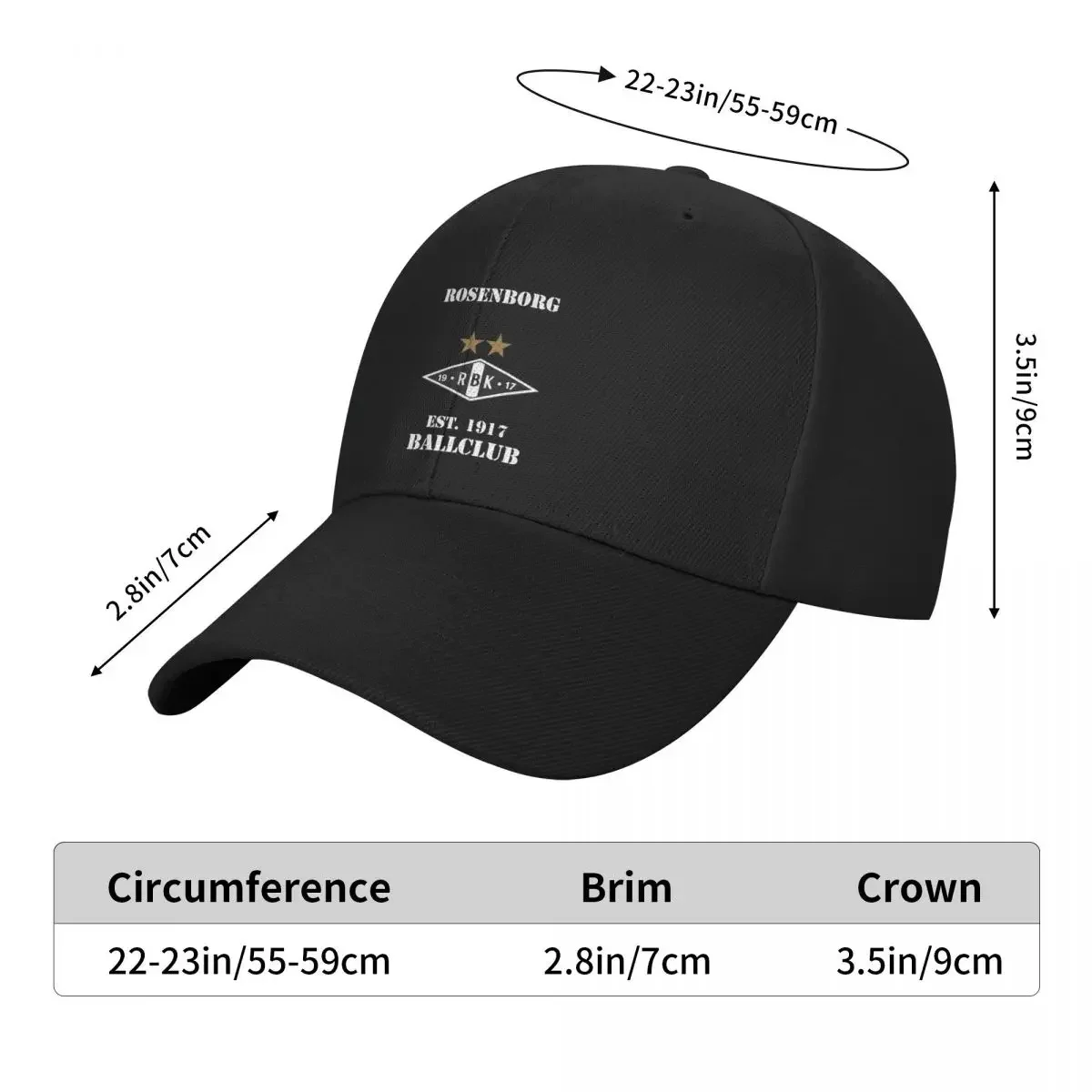 Rosenborg Ballklub Baseball Cap funny hat Fashion Beach tactical cap Unique hats Men's Baseball Women's