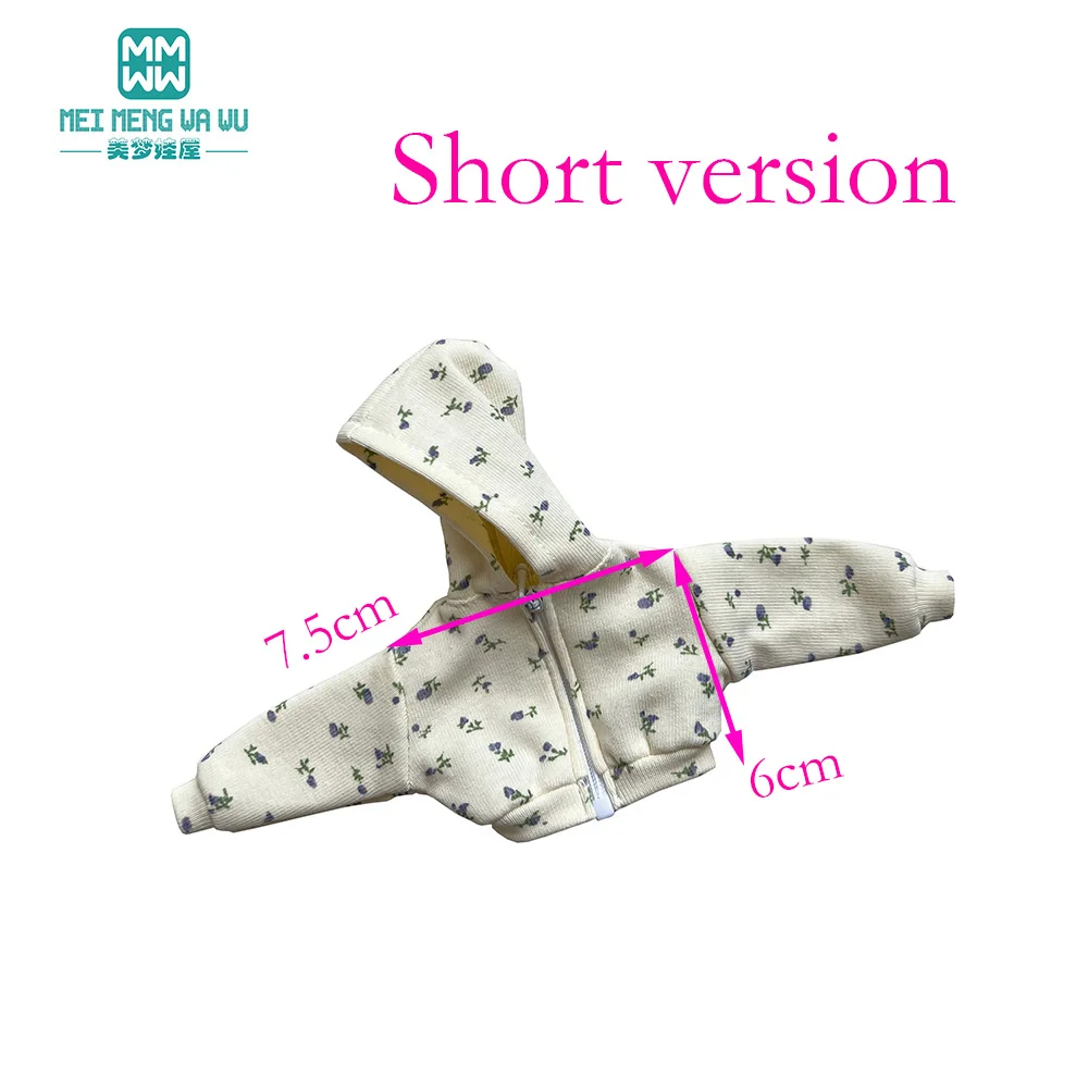 Passend für 28 cm große Blyth-Puppen, Azon OB22 OB24, modischer, lässiger Kapuzenpullover, gestreiftes Hemd, lange Hose