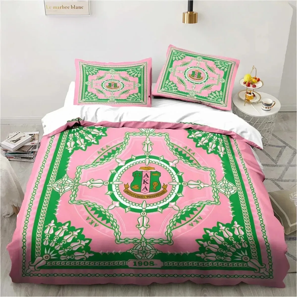 

3D Print Alpha Sorority Kappa Alpha AKA Bedding Set Single Twin Full Queen King Size Bed Set Aldult Bedroom