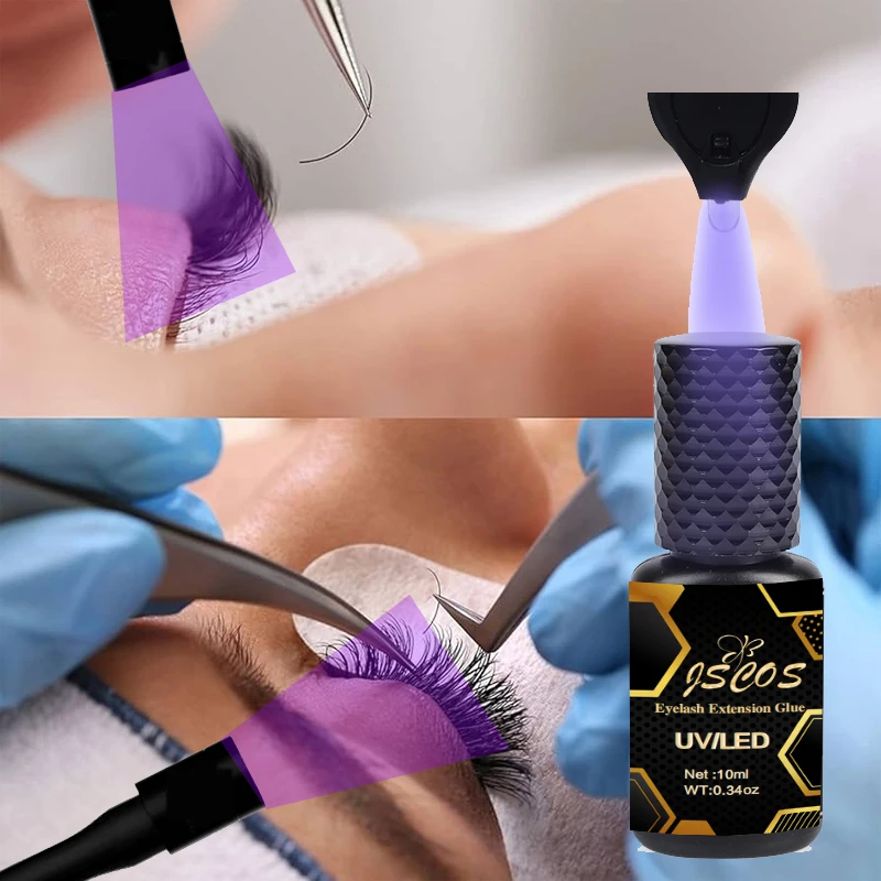 

JSCOS Eyelash Extensions UV lash glue Adhesive Quick Dry Eyelash Glue Long-Lasting UV Glue