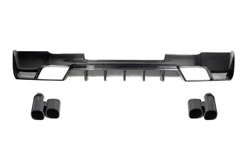 Carbon Fiber Rear Diffuser Exhaust Tips Lip Pipe Stylish PP Bumper Accessory Suitable for Defender New Condition Auto Parts