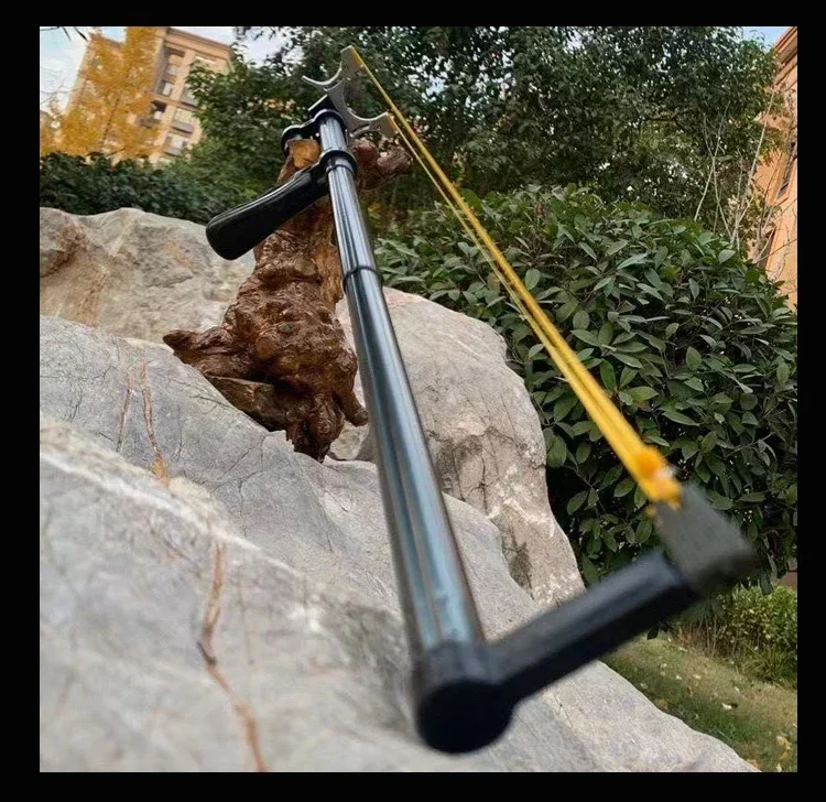 Slingshot Straight Rod High Precision Telescope High Power Red Laser Flat Rubber Band Stainless Steel Outdoor Hunting Slingsshot