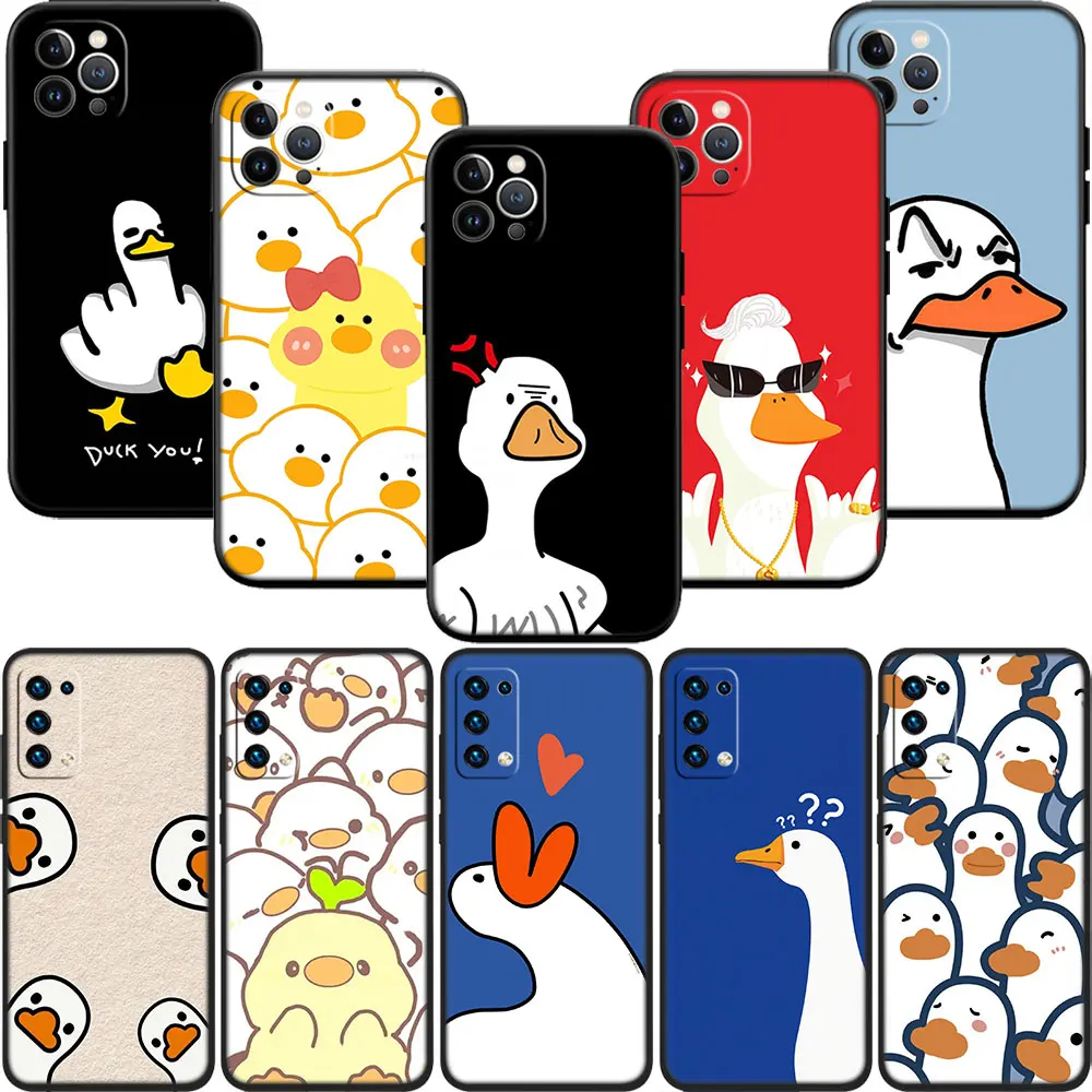 MN28 Funny DUCK Art Phone Case for Samsung Galaxy M06 M15 M16 M35 M55 M56 A36 A42 A50 A50S A51 A52 A32 A33 A05 A05S A06 A16 A20