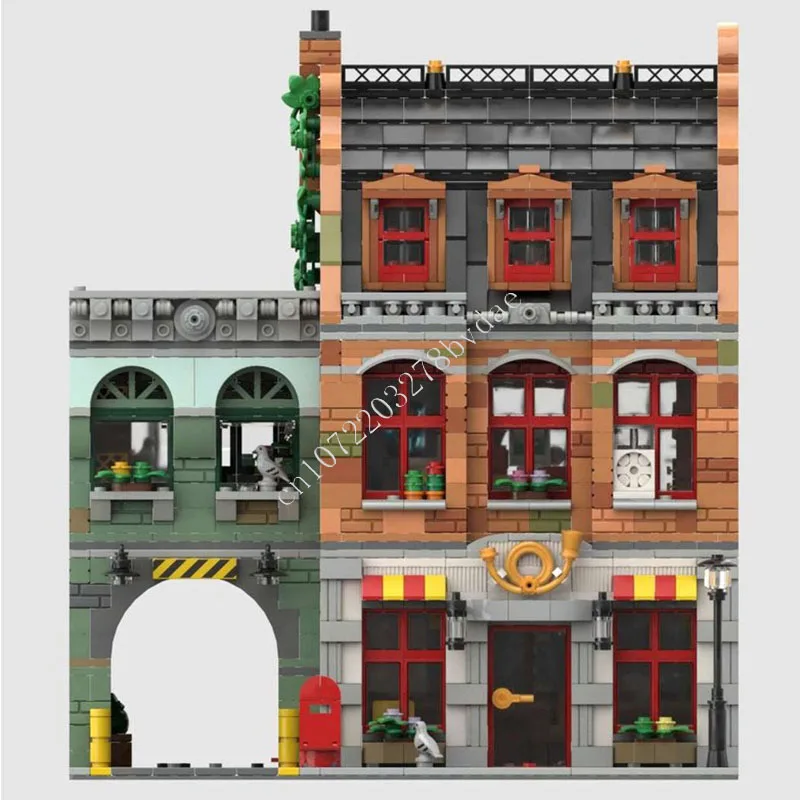 3088 PCS City Post Office Modular Building Blocks Model Street View Assembly DIY Educational Man Gift For Adults Home Decoration