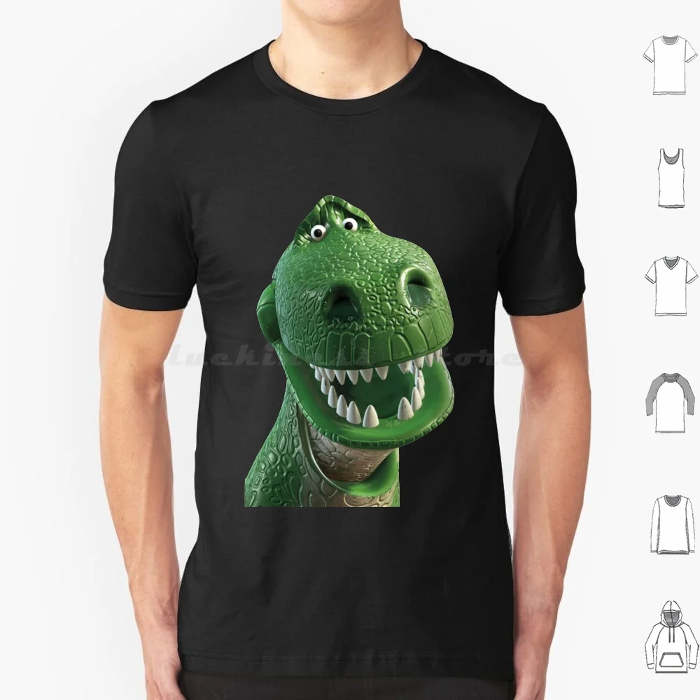 Rex Dinosaur T Shirt Cotton Men Women Diy Print Rex Rex Dinosaur Toy Cute Funny Nostalgia Nostalgic Movies Movie Story Green