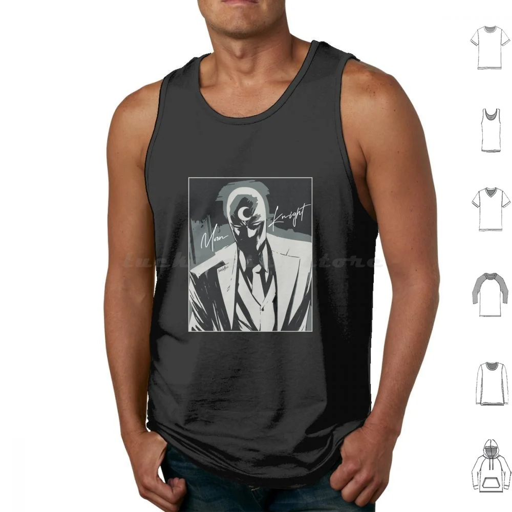 Moon Knight Tank Tops Print Cotton Moon Knight Moon Knight Marc Spector Steven Grant Khonshu Suit Hero Egypt God Tv Show