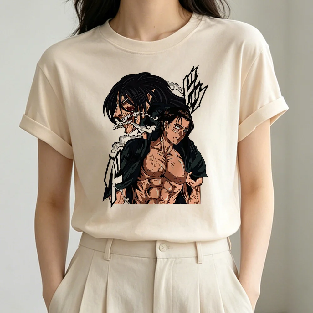 Attack on Titan t shirt women funny japan manga goth 80s shirt goth graphic harajuku japanese 2000s