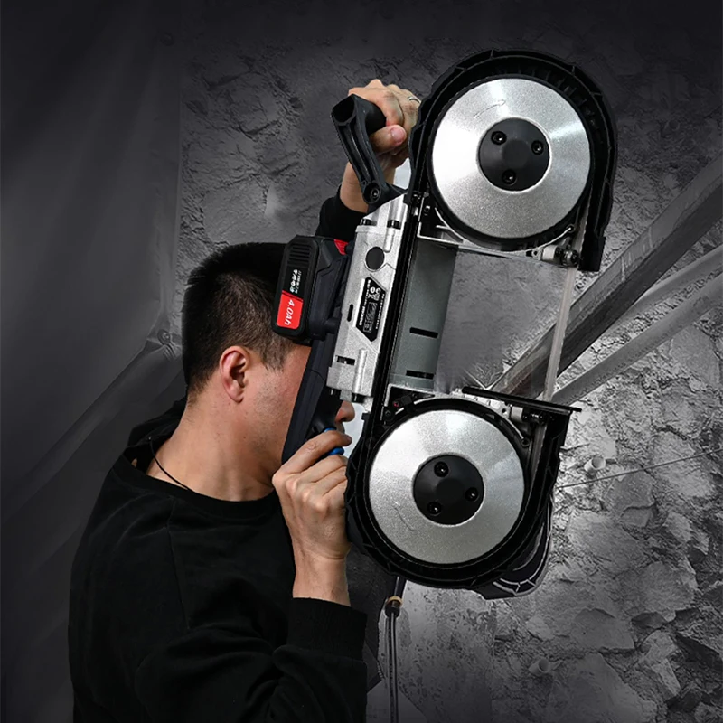Lithium-ion handheld band saw, portable high-precision cutting machine, multi-functional metal small portable rechargeable