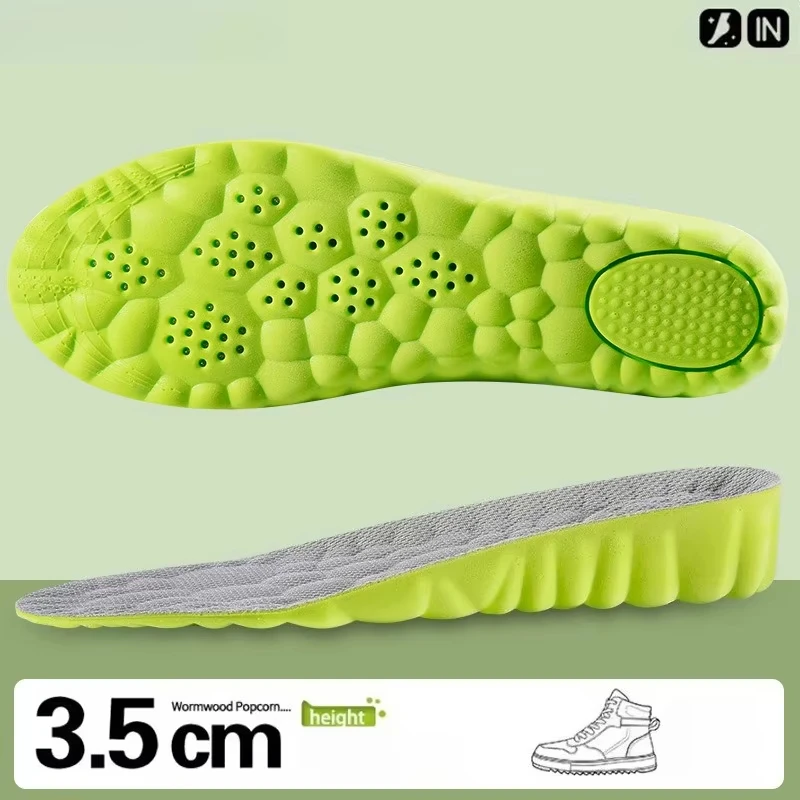 1 Paar Einlegesohlen zur Erhöhung der Höhe, atmungsaktive, geruchshemmende Einlegesohle, stoßdämpfende Schuhsohle, weiche, bequeme Sport-Einlegesohle, Luft-Einlegesohle