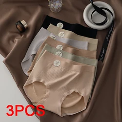 3PCS Women's Belly Girdle Sports Underware Breathable Triangular Panties Buttocks Lifter Women High Waist Panties Lingerie Woman