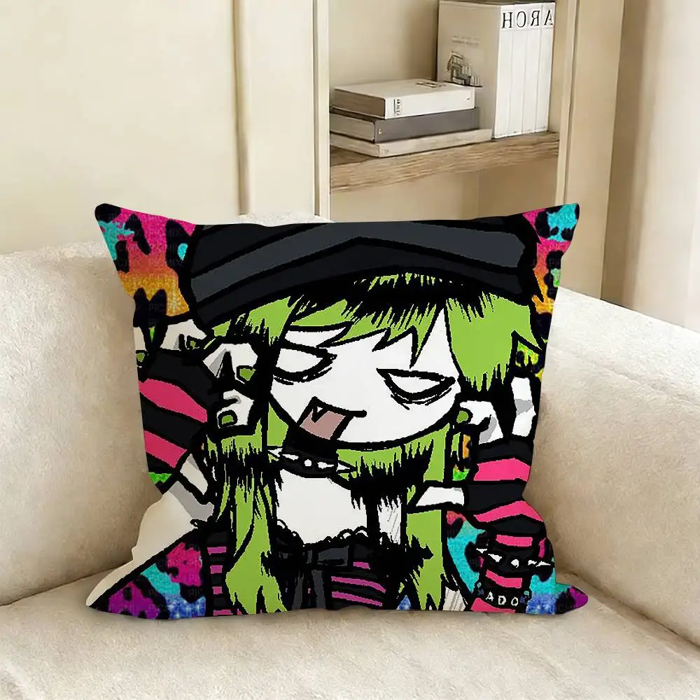 E-Emo S-Subculture Art Pillow Cover Sofa Cushion Cover Home Room Decoration Children Gift