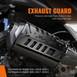 Motorcycle Accessories For YAMAHA XMAX 300 X-MAX 300 250 2017-2024 Exhaust Guard Exhaust Protector Scald Proof Lid Exhaust Cover