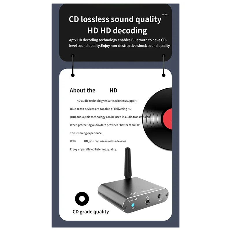 ABMF-5.2 Receiver HIFI Music Audio Adapter 5.2 Bluetooth Receiver For Speaker Amplifer Car