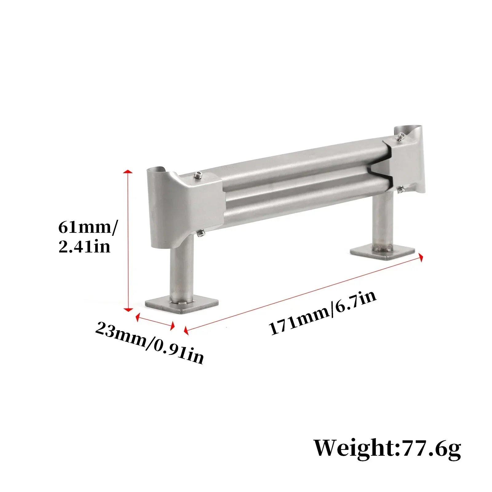 Simulation Metal Road Guardrail for 1/14 Tractor Trailer Truck 1/18 1/24 SCX24 TRX4M 1/10 Car On-Road RC Car Upgrade Parts