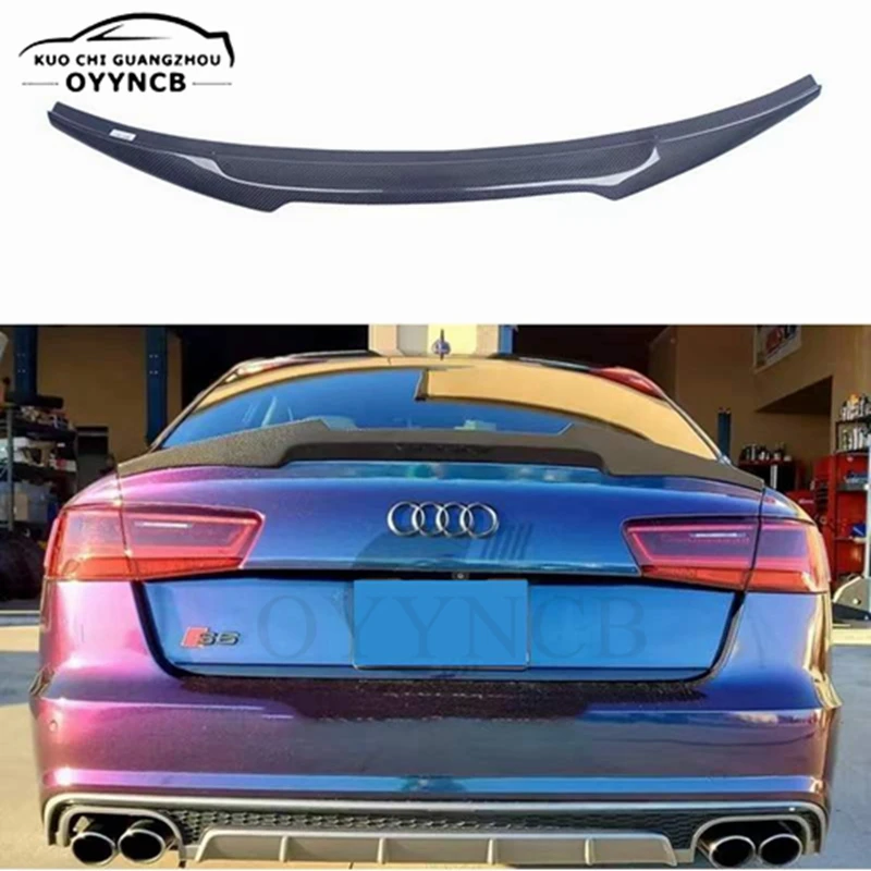 

M4 style for Audi A6 C7 spoiler carbon fiber / Forged carbon rear spoiler trunk wing M4 2012 2013 2014 2015 2016