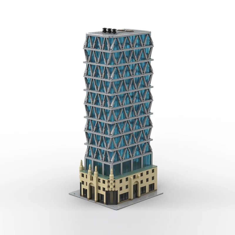 City Street View Model MOC Building Bricks High-Rise Building Modular Technology Gifts Holiday Assemble Toys Suit Display