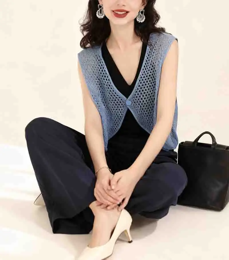 

Vests Waistcoats Thin Womens Vest Quilted Autumn Cords Lapels Epaulets City College Class Company Straight Classic Plaids Trendy