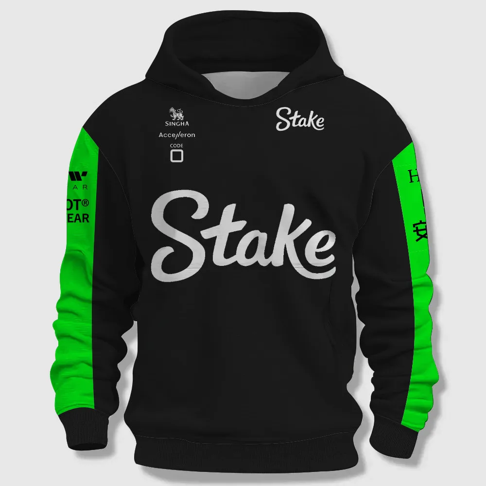 2025年秋冬新作 StakeF1チーム パーカー メンズファッション 3Dプリント 長袖パーカー アウトドアスポーツ 裏起毛 暖かいトップス