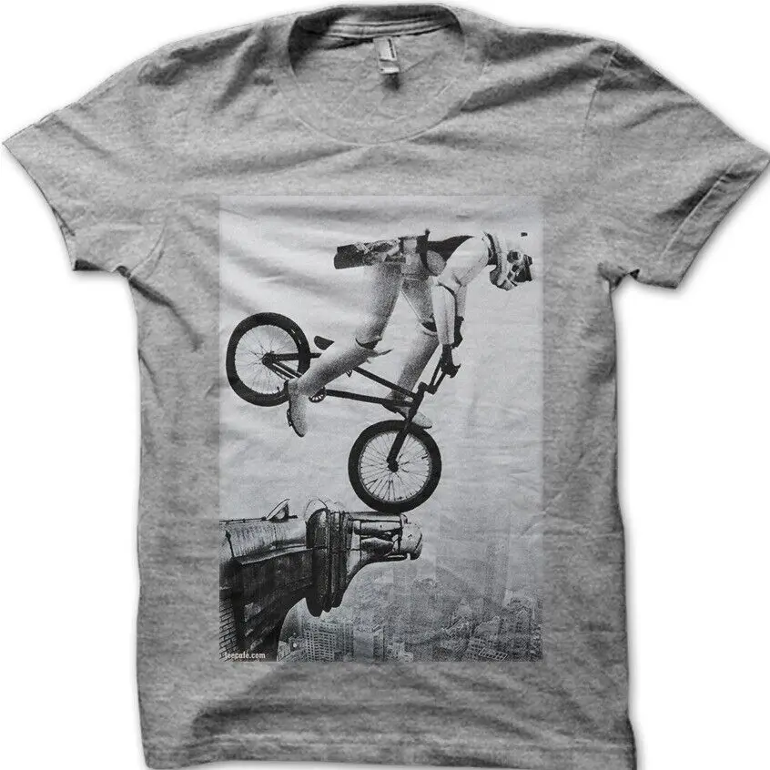 BMX stunts Chrysler Building Gargoyle cotton t-shirt 9778Anime Pattern Summer