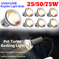 1-5PC 25W 50W 75W UVA+UVB Pet Reptile Heating Lamp Heat Light Bulb Turtle Lizard Heater Bulb Full Spectrum Sunlamp for Amphibian