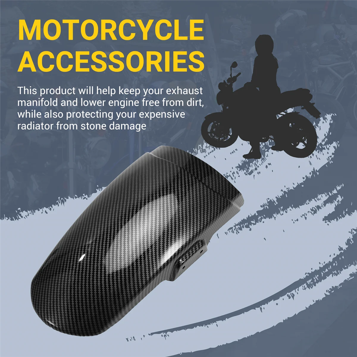 رفرف العجلات الأمامية للترايدنت ، غطاء واقي طين ممتد ، واقي رشاش ، إكسسوارات الدراجات النارية ، way-way