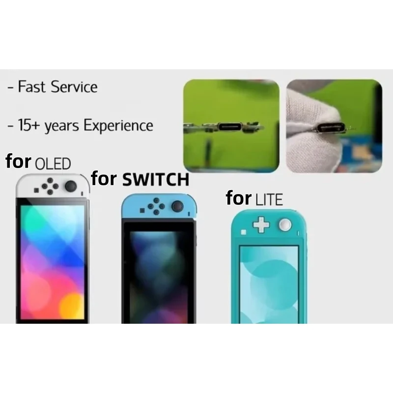5-10 pezzi per porta di ricarica USB tipo C sostitutiva per Nintendo Switch per Switch/Switch Lite/OLED