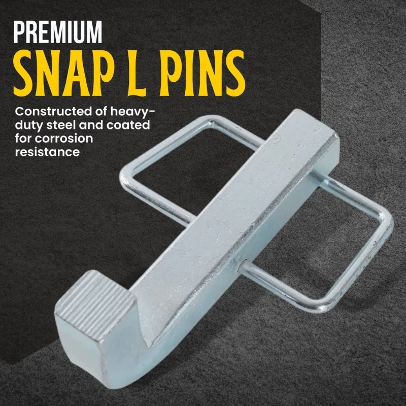 1/4” by 1 3/4” Snap L Pins with Integrated Snap Clip for Weight Distribution Hitches for Equalizers Type Clip