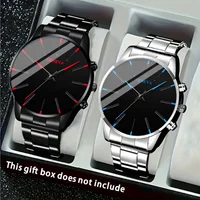 Montre à quartz élégante pour hommes, montre pour hommes d'affaires à la mode, cadeau de Noël et d'Halloween 1